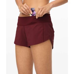 Lululemon Athletica | Deep Rouge Speed Up Shorts 2.5 Low/ Mid Rise | 8